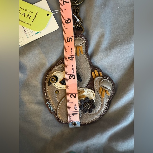 Chala Handbags Sloth Vegan Leather Zip Coin Purse Keychain NWT - Picture 12 of 12